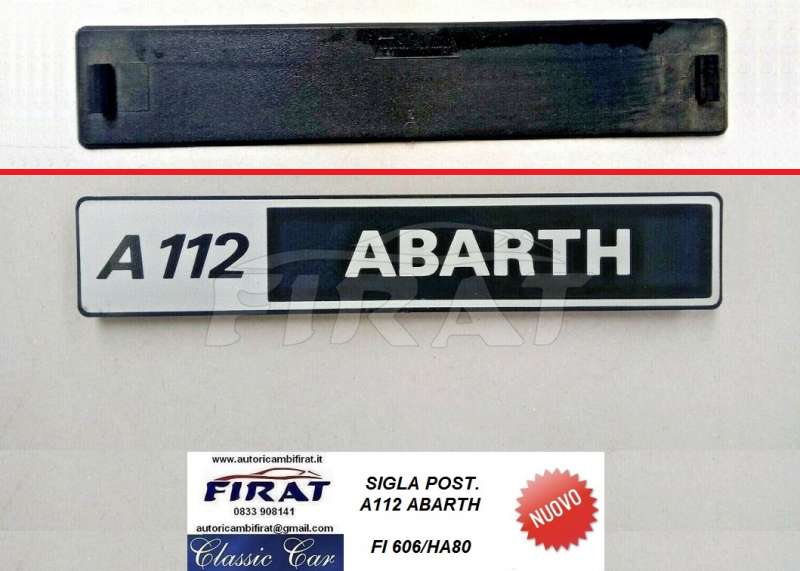 SIGLA A112 ABARTH POST. (606/HA80)